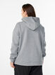 Scuba hoodie with zip and pockets, Grey, Model image number 2