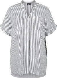 Striped shirt with chest pockets