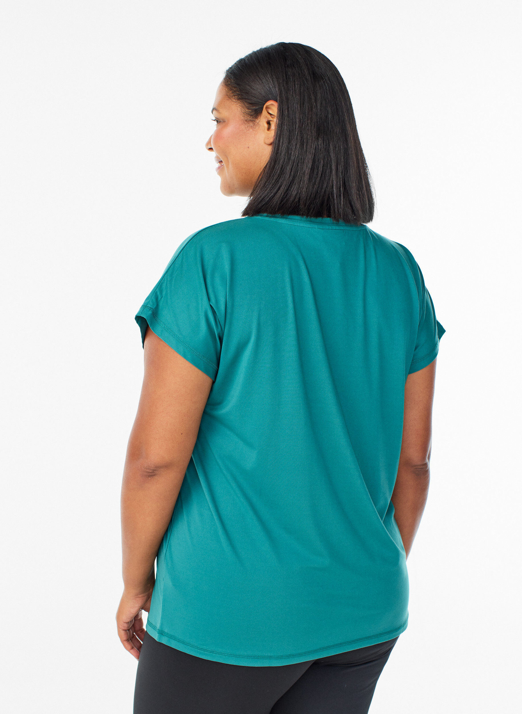 ZizzifashionSolid-coloured training T-shirt, Petrol, Model image number 2