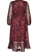 Maxi dress with floral print and smocking, Dark Bordeaux, Packshot image number 1