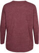 Melange blouse with round neck and long sleeves, Dry Rose, Packshot image number 1