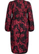 Floral dress with a smocked top, Black, Packshot image number 1
