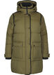 Puffer jacket with hood and contrast detailing, Green, Packshot image number 0