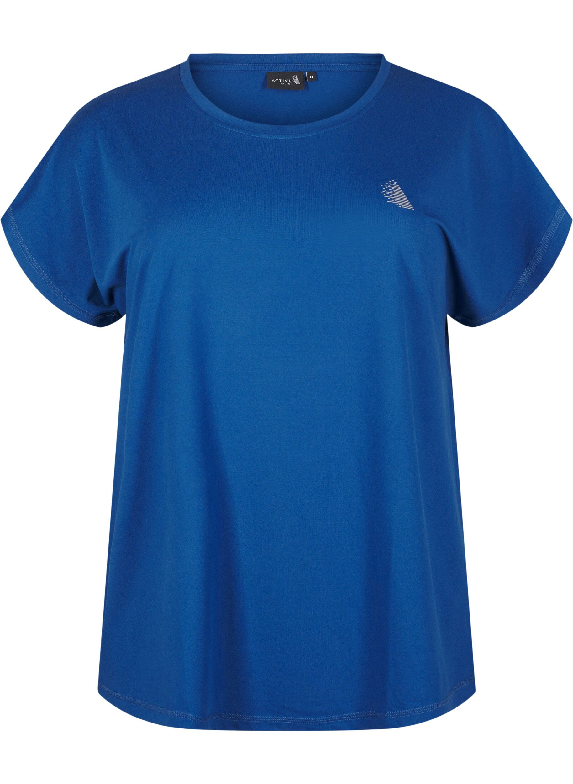 Zizzifashion Solid-coloured workout T-shirt, Blue, Packshot image number 0