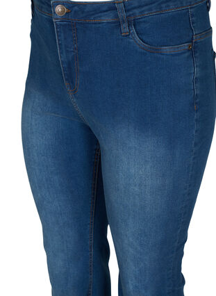 High-waisted Ellen bootcut jeans - Blue - Sz. 42-60 - Zizzifashion