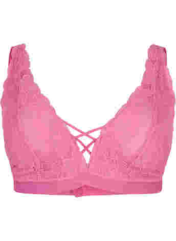 Support the breasts - Lace bra with thong details