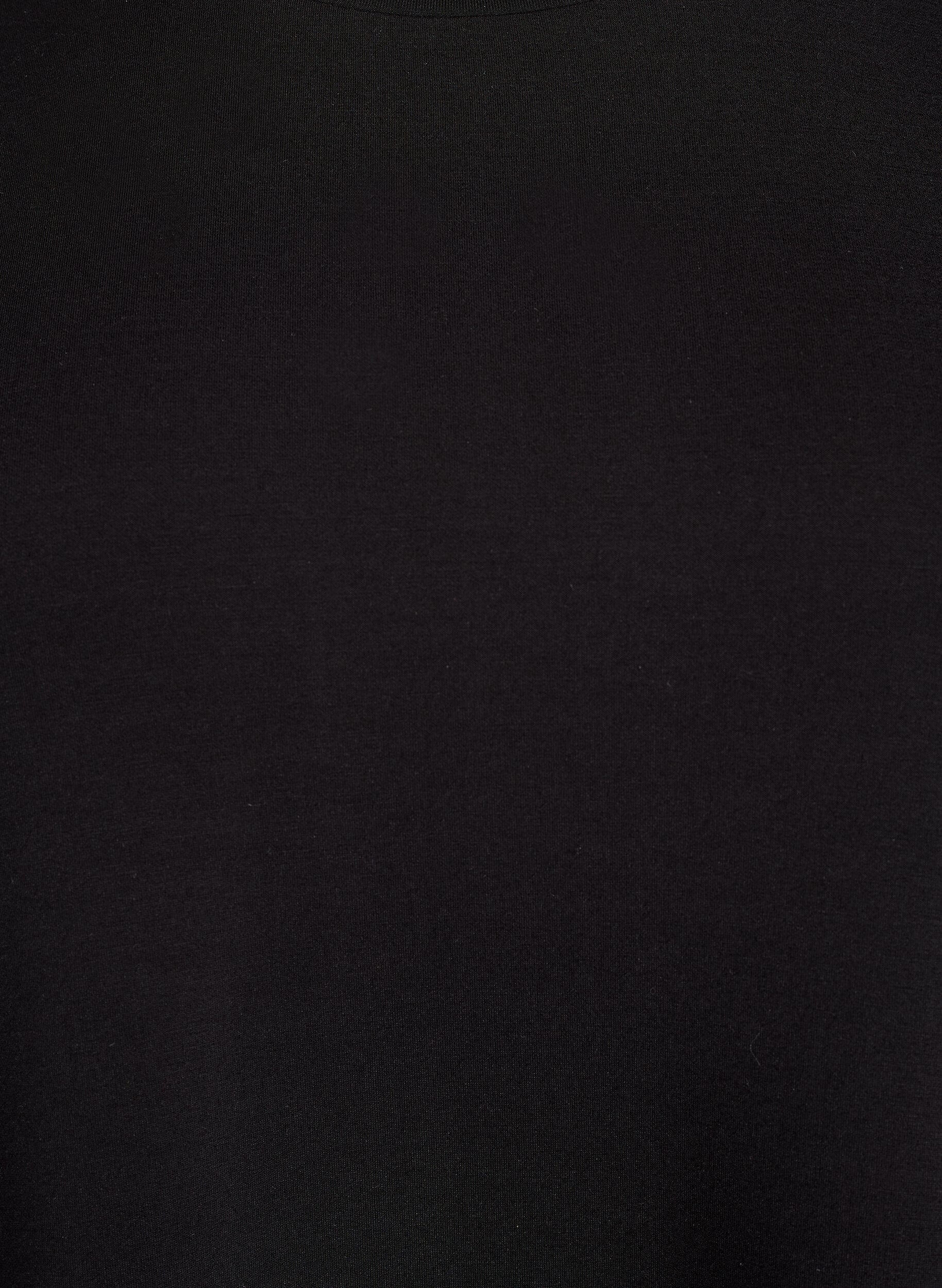 Zizzifashion Jersey blouse with round neck, Black, Packshot image number 2