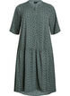 A-line midi dress with short sleeves, Green, Packshot image number 0