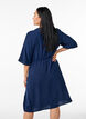 Mid-length dress with tie detail, Blue, Model image number 2