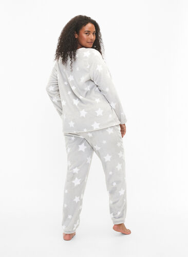 Soft pants with star print, Grey Star, Model image number 1