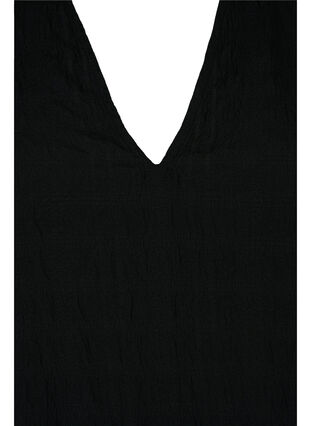 Textured tunic with 3/4 sleeves, Black, Packshot image number 2