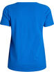 Solid-coloured basic cotton T-shirt, Blue, Packshot image number 1
