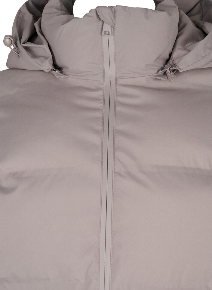 Short puffer jacket with hood, Beige, Packshot image number 2