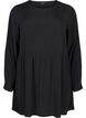 Long-sleeved tunic with a seam, Black, Packshot image number 0