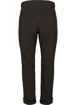 Softshell trousers with adjustable velcro, Black, Packshot image number 1