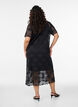 Lace midi dress with 1/2 sleeves, Black, Model image number 1