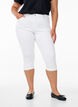 High-waisted Amy capri jeans with super slim fit, White, Model image number 2