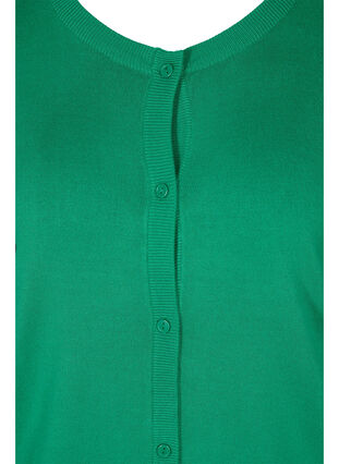 Knitted cardigan with buttons in viscose mix, Jolly Green, Packshot image number 2