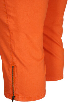 Close-fitting capris with zip, Orange , Packshot image number 3