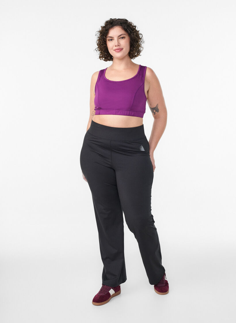 Sports bra with racerback, Purple, Model image number 1
