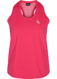 Sports top with racer back and mesh