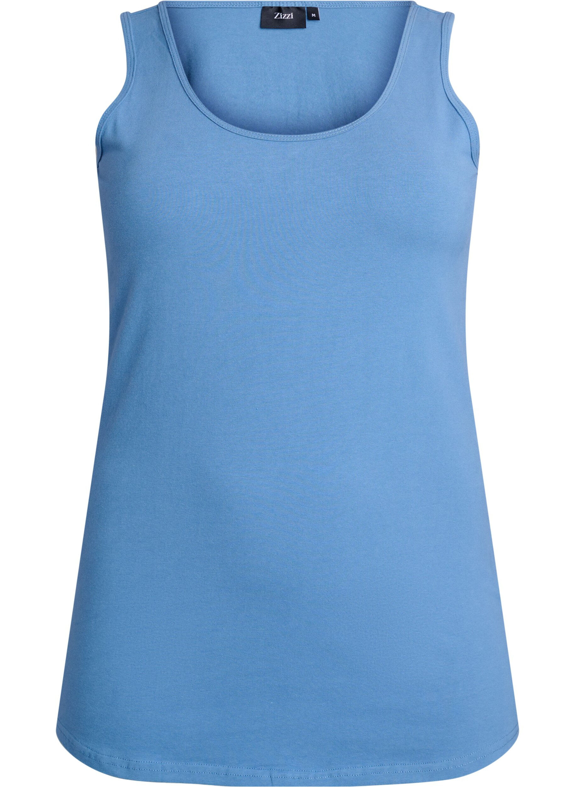 Zizzifashion Cotton basic top, Blue, Packshot image number 0