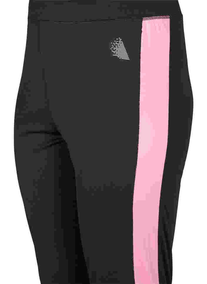 Ski underwear with contrasting stripe, Black w. Sea Pink, Packshot image number 2