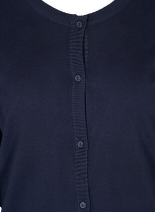 Knitted cardigan with buttons in viscose mix, Night Sky, Packshot image number 2