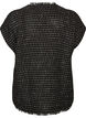 Checked waistcoat with decorative buttons, Black, Packshot image number 1
