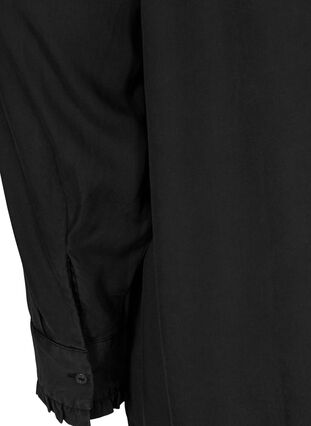 Long sleeve tunic with V-neck and buttons, Black, Packshot image number 3