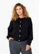 Knitted cardigan with decorative buttons, Black, Model image number 0