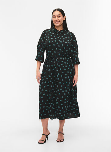 FLASH - Shirt dress with dots, Dot, Model image number 0