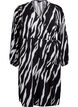 Short zebra print wrap dress, Black, Packshot image number 0