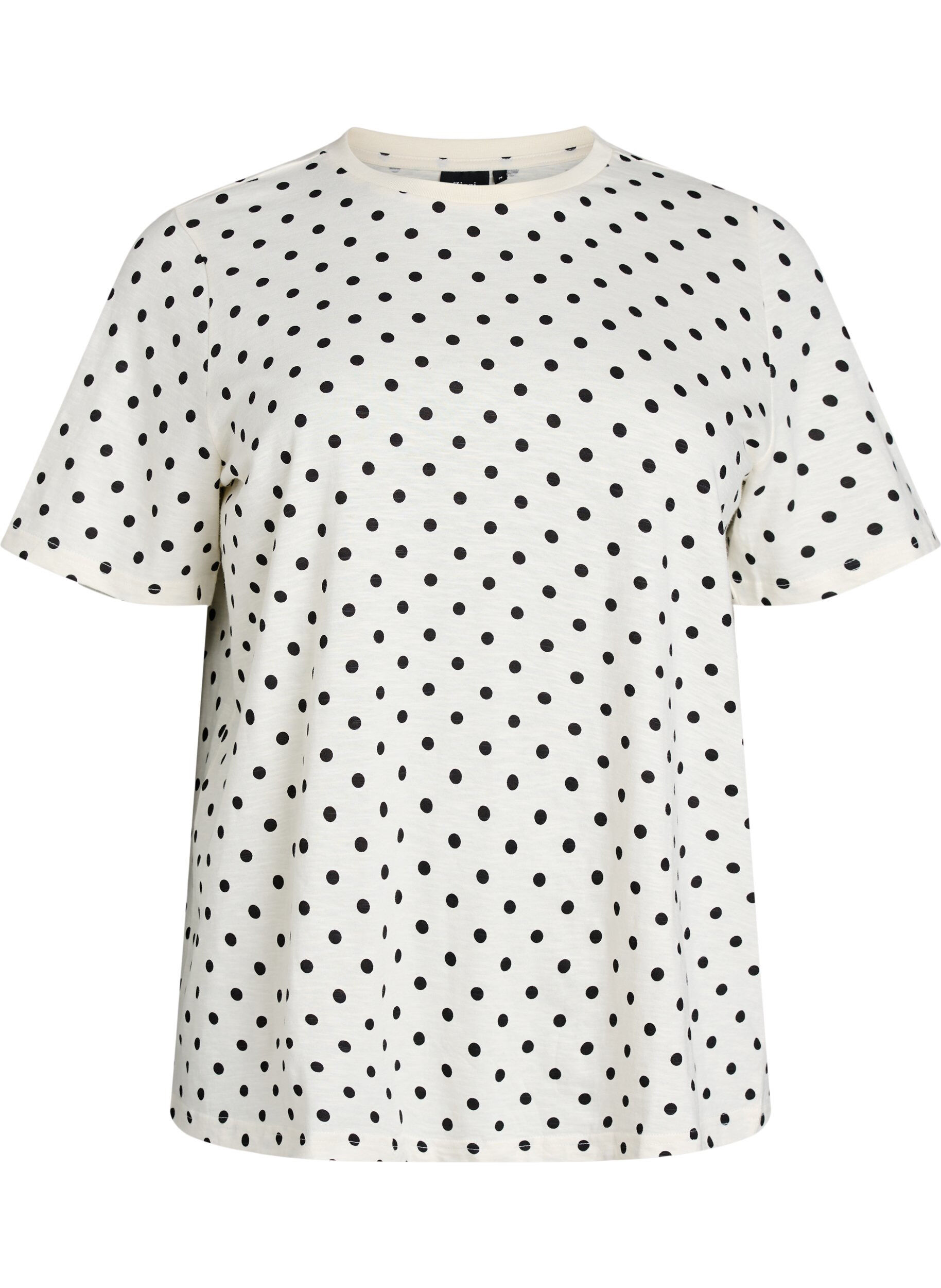 Polka dot cotton T-shirt
