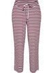 Striped pyjama bottoms with a high waist and wide legs, Red, Packshot image number 0
