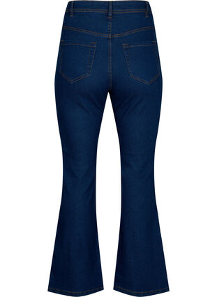 FLASH - High waisted jeans with bootcut, Blue denim, Packshot image number 1