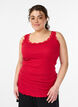 Top with lace trim, Red, Model image number 0