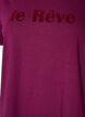 Organic cotton T-shirt with velour text, Purple, Packshot image number 2