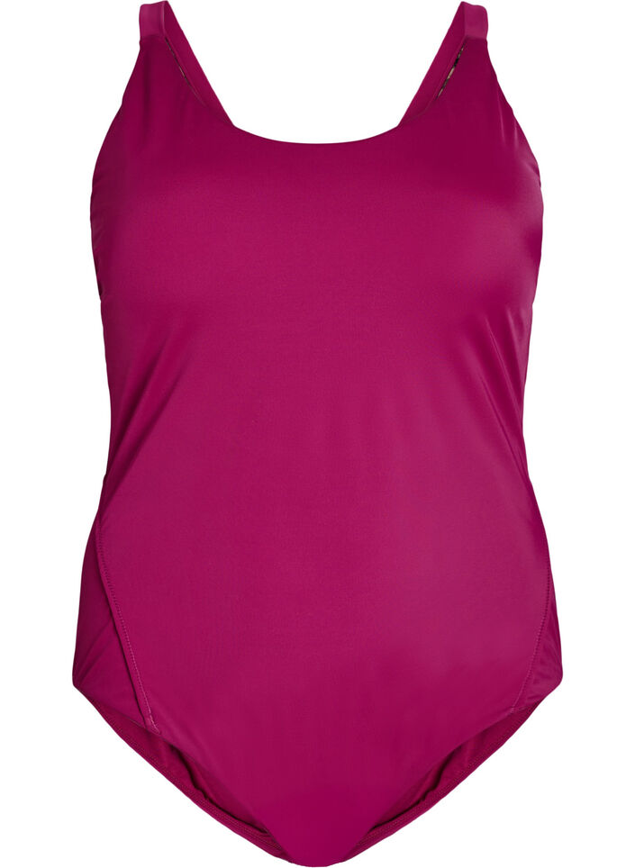 Swimsuit with back detail, Red, Packshot image number 0