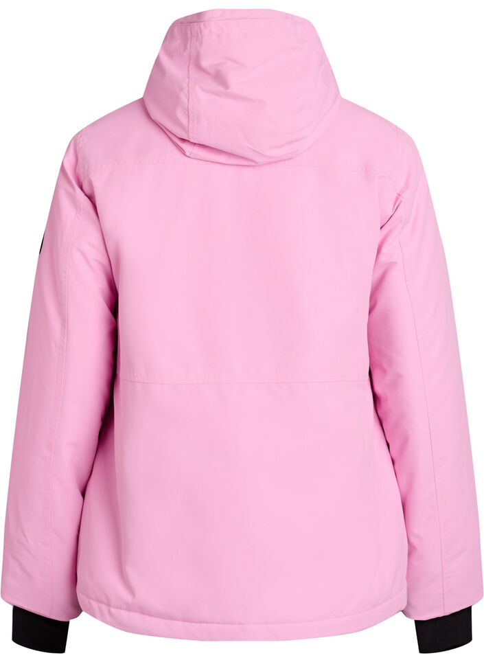 Functional ski anorak with hood, Pink, Packshot image number 1