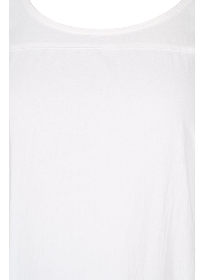 Short-sleeved cotton dress, White, Packshot image number 2