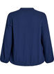 Cotton muslin blouse with embroidered details, Blue, Packshot image number 1