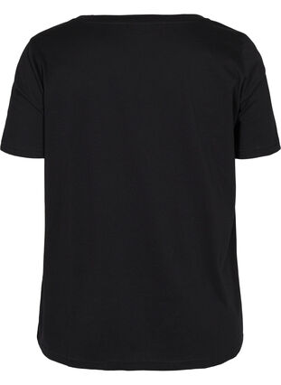 Training T-shirt with print, Black w. Raise, Packshot image number 1
