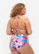 Bikini bottom with print and high waist, Pink, Model image number 1