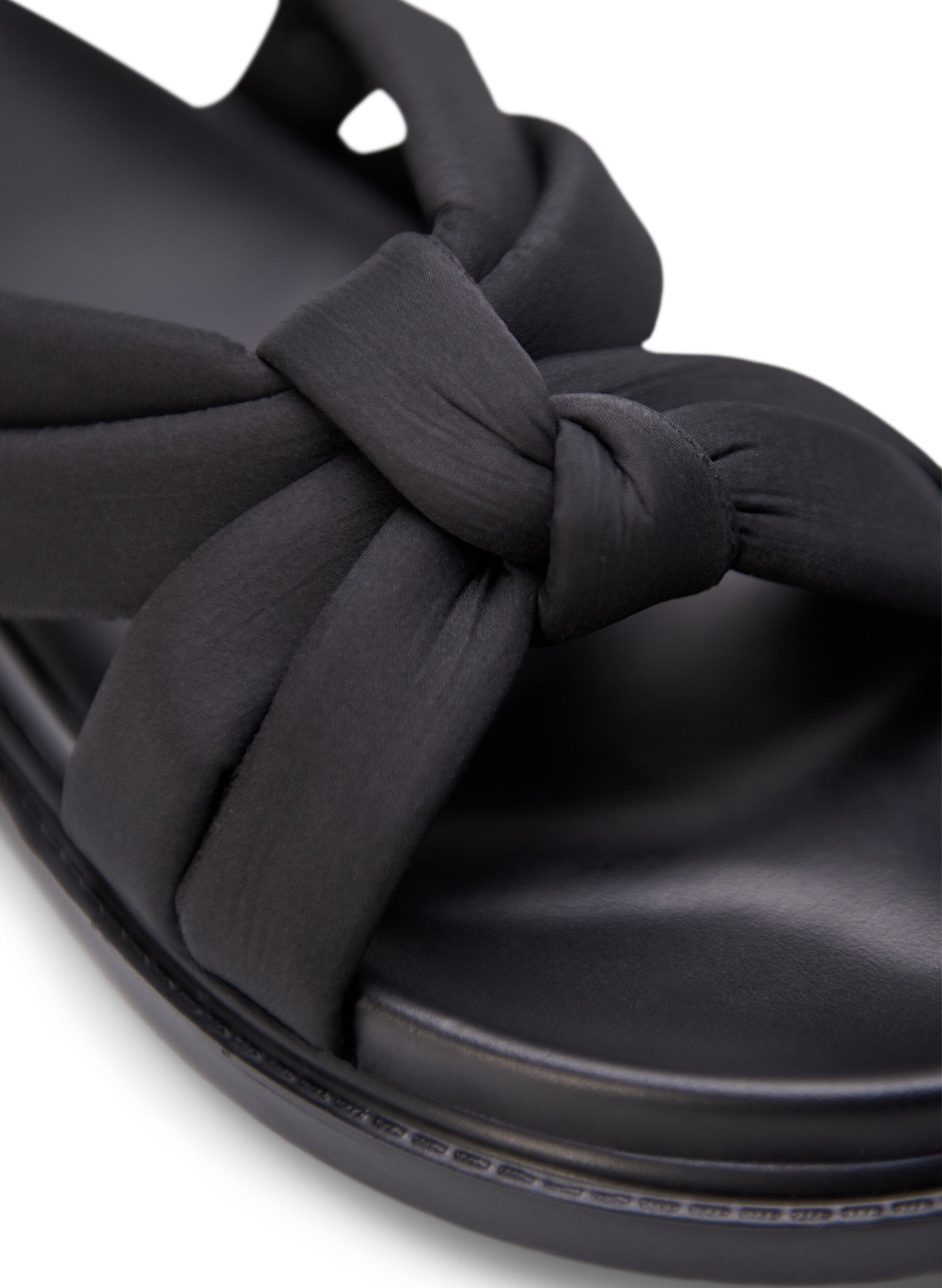 Zizzifashion Wide fit - Sandal with knot detail, Black, Packshot image number 3