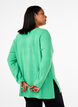 Knitted blouse with round neck, Light G. Green Mel., Model image number 1