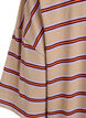 Oversized T-shirt with stripes and 1/2 sleeves, Beige, Packshot image number 3