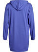 Short hoodie dress with a kangaroo pocket, Blue, Packshot image number 1