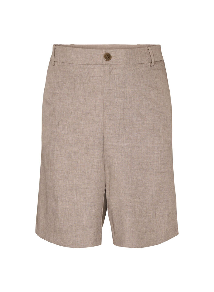 Loose high-waisted Bermuda shorts, Brown, Packshot image number 0