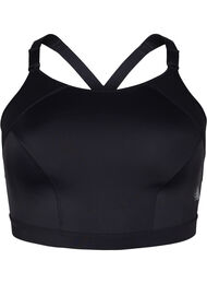 CORE, SUPER HIGH, SPORTS BRA - Sports bra with adjustable shoulder straps, Black, Packshot